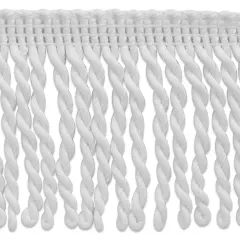 5 Yards of 3" Cotton Bullion Fringe Trim | 5 yard cut White