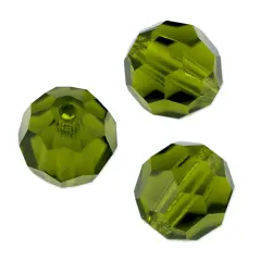Preciosa Crystal Round Bead 6mm Olivine (Package of 20)
