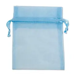 Organza Drawstring Bags 3x4 Light Blue (Package of 10)
