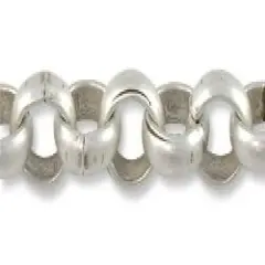 JewelrySupply 7mm Antique Silver Plated Rolo Chain (Priced per Foot)