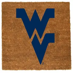 The Memory Company NCAA West Virginia Mountaineers Logo Rectangular Coir Door Mat 29.5" x 19.5" Brown