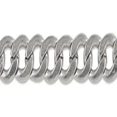 Flattened Curb Link Chain 3.5mm Surgical Stainless Steel (Priced per Foot) -