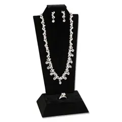 JewelrySupply Combo Jewelry Display (Earring, Necklace, Ring) Black Velvet