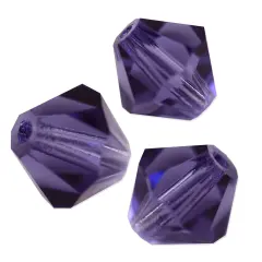 Preciosa Crystal Bicone Bead 6mm Tanzanite (Package of 40)
