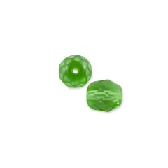 JewelrySupply Czech Fire Polished Glass Round Beads 4mm Peridot (Package of 50)