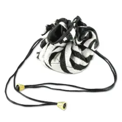 Zebra Cinch Pouch Large