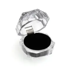 JewelrySupply 2" Crystal Style Diamond Ring Box