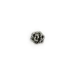 7mm Pewter Rose Bead (Package of 10)