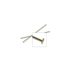 JewelrySupply Head Pin 1.5" 24 Gauge Antique Brass Plated (10-Pcs)