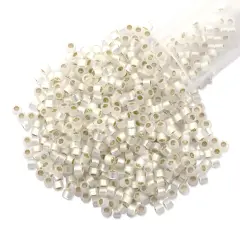 Miyuki Delica Seed Bead 11/0 Silver Lined Opal