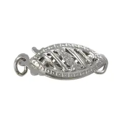 Jewelry Filigree Clasp 14 Karat Solid White Gold Pearl Clasps