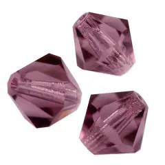 Preciosa Crystal Bicone Bead 4mm Light Amethyst (Package of 50)