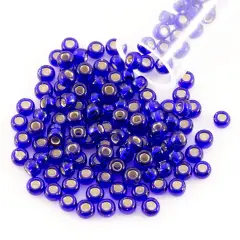 Miyuki Round Rocaille Seed Bead 8/0 Silver Lined Cobalt Blue