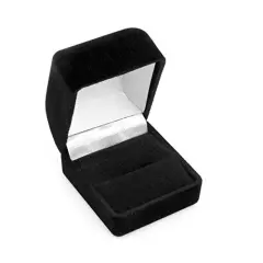 Small Ring Box Black Flocked