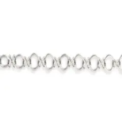 Oval Link Chain 5.4x4.4mm Silver Plated (Priced per Foot) -