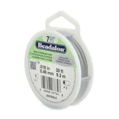 Beadalon Wire .018" 30ft Satin Silver 7 Strand