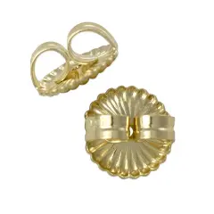 JewelrySupply Ear Back Extra Heavy Weight 14 Karat Solid Yellow Gold(1 Pair of Earring Backs)