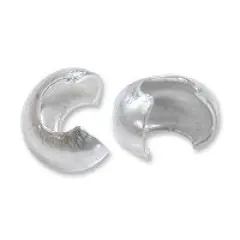 JewelrySupply Crimp Cover 2.4mm Sterling Silver (4-Pcs)