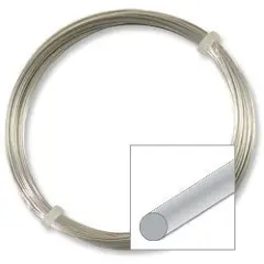 JewelrySupply German Style Silver Plated Round Wire 24 Gauge