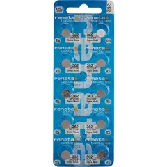 10 x Renata Swiss 362 Watch Batteries, 0% MERCURY equivilate SR721SW