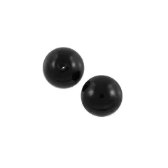 Czech Pressed Glass Round Beads 8mm Jet (Package of 10)
