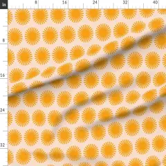 Various Fabrics by the Yard or Fat Quarter Summer Sun Orange Blush Sunny Graphic Medium Scale Custom Printed Fabric by Spoonflower