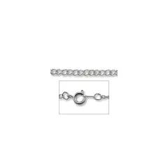 JewelrySupply Curb Chain 16" 2mm Silver Color (1-Pc)
