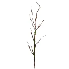 Natural Brown Twig Branch with Moss - 24-Pack, Lifelike Rustic D&eacute;cor, Perfect for Floral Arrangements, Events & Home Displays - Ideal for All Seasons, Floral Home by Artificial Flowers