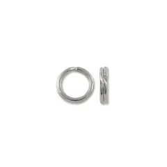 JewelrySupply Split Ring 6mm Silver Plated (10-Pcs)