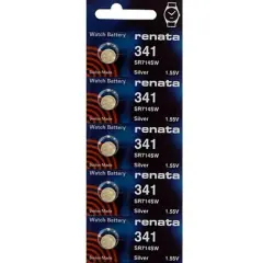 Renata 341 SR714SW Watch Battery - Silver Oxide 1.55V - Strip of 5 Batteries