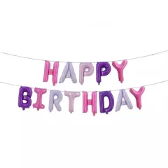 Kitcheniva Happy Birthday Foil Letter Balloons Party Decor 16" 13 Pcs Girls color
