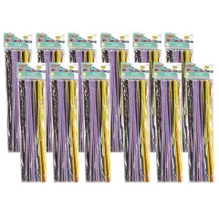 Creative Arts&trade; Chenille Stems, 4 mm/12", Assorted Colors, 100 Per Pack, 12 Packs