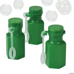 Bulk 48 Pc. Mini Hexagon Bubble Bottles Green