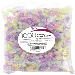 CousinDIY Pony Beads 6mmx9mm 1,000/Pkg-Opaque Glow-In-The-Dark