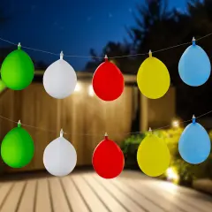 Northlight LED Inflatable Balloon Patio Light Set - Multi-Color - 10' Clear Wire - 10ct