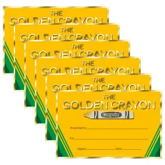 Crayola&reg; Gold Crayon Recognition Award, 36 Per Pack, 6 Packs
