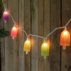 Northlight Sugared Ice Pop Indoor Outdoor Patio String Light Set - 7.25' White Wire - 10ct Multi
