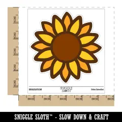 Summer Sunflower Waterproof Vinyl Phone Tablet Laptop Water Bottle Sticker Set - 5 Pack