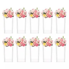 10Pcs Tall Acrylic Flower Stand Wedding Centerpiece Vase