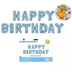 Kitcheniva Happy Birthday Foil Letter Balloons Party Decor 16" 13 Pcs Line friends blue