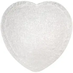 12" Heart Silver Foil Cake Board