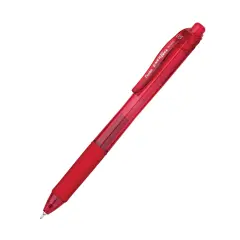 EnerGel-X&trade; Retractable Liquid Gel Pen, Red, 0.5mm, Pack of 12