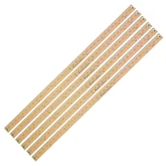 Wood Yardstick, Pack of 6