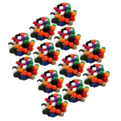 Pom-Poms 1", Assorted Colors, 50 Per Pack, 12 Packs