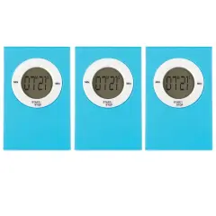 Magnetic Digital Timer, Aqua, Pack of 3