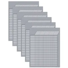 Gray Incentive Write-On/Wipe-Off Chart, Pack of 6