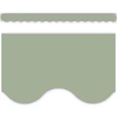 Sage Green Scalloped Border Trim, 35 Feet Per Pack, 6 Packs