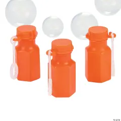 Bulk 48 Pc. Mini Hexagon Bubble Bottles Orange