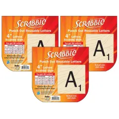 Scrabble&trade; Deco 4" Letters, 96 Per Pack, 3 Packs