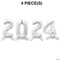 2024-Shaped 30" Mylar Number Stand-Up Balloon Kit